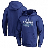 Men's Indianapolis Colts Blue 2018 NFL Playoffs Indy Football Pullover Hoodie,baseball caps,new era cap wholesale,wholesale hats